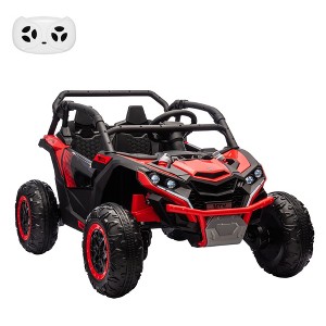 24V Ride On Car for Kids, 4WD Battery Powered Off-Road Electric UTV with Remote Control, 2 Seater Ride On Toy with High/Low Speed - 1 of 4