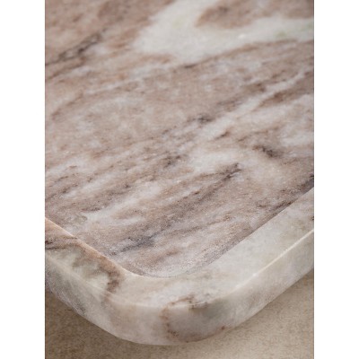 Clover Beige and White Marble Decorative Tray