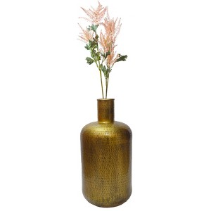 Uniquewise Antique Gold Metal Floor Flower Bottle Shape Vase for Entryway, Living Room or Dining Room - 1 of 4