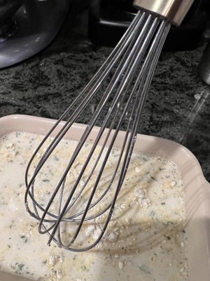 9 Stainless Steel Whisk with Wood Handle Brown - Figmint™