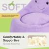 Spassway Cartoon Eggplant Bean Bag Chair with Faux Rabbit Fur Cover for Kids Memory Foam Bean Bag Sofa Reading Seats for Playroom Living Room Bedroom - 4 of 4