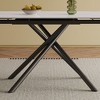 PAGED Extendable Dining Table for 6/8 Person, Modern Kitchen Table with Sintered Stone Tabletop for Living Room, Dining Room, 59" to 83" - 2 of 4