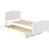 Sapphtopaz Modern Classic Twin Size Bed Frame with Headboard & Footboard Pine Platform Bed Frame for Kids with Trundle Bed Frame for Bedroom - 4 of 4