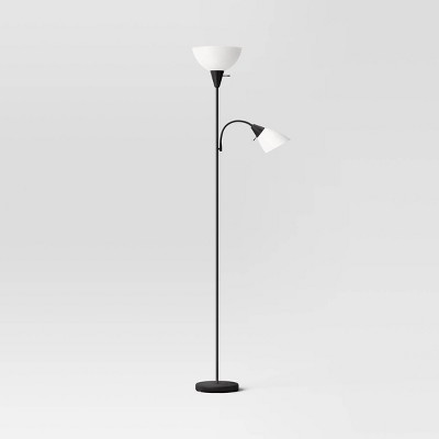 Torchiere With Task Light Floor Lamp
