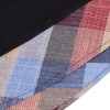 Women's Long Sleeve Contrast Collared Shirts Patchwork Work Blouse Tunics Tops - 4 of 4