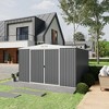Outdoor Storage Shed,Metal Tool Shed with Lockable Doors ,Weatherproof Shed   for Patio, Garden & Lawn, Large Utility Shed for Tools - 4 of 4