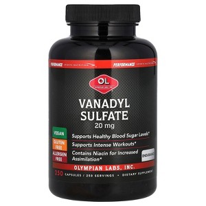 Olympian Labs Vanadyl Sulfate, 20 mg, 250 Capsules - 1 of 3