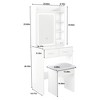 Adjustable LED Lighted Vanity Set with 3-Level Color Temperature, Hair Dryer Stand, Storage Drawers, Upholstered Stool for Bedroom & Small Spaces - 2 of 4