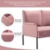 AndMakers 45.7 in. W Square Arm Velvet Modern Straight Sofa - 4 of 4