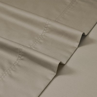 Taupe California King Cotton Microfiber Deep Pocket Sheet Set
