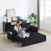 MAYEERTY 64.5 Sleeper Sofa Bed 3 in 1 Adjustable Pullout 2 Pillows Side Pockets Soft Corduroy Convertible - 3 of 4