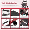 Costway 2-in-1 Rollator Walker for Seniors with Seat 9" Pneumatic Tires for All Terrain Black/Red/Navy - 4 of 4