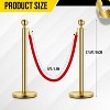 COZONY Stanchions and Velvet Ropes, Crowd Control Barriers, Red Carpet Queue Poles, Gold, Easy Assembly for Events, 10 post 8 rope - 3 of 4