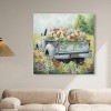 Art Remedy Vintage Trucks and Flowers Chic Farmhouse Wall Art Unframed - 2 of 4