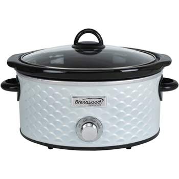Brentwood 4.5-Quart Scallop Pattern Slow Cooker