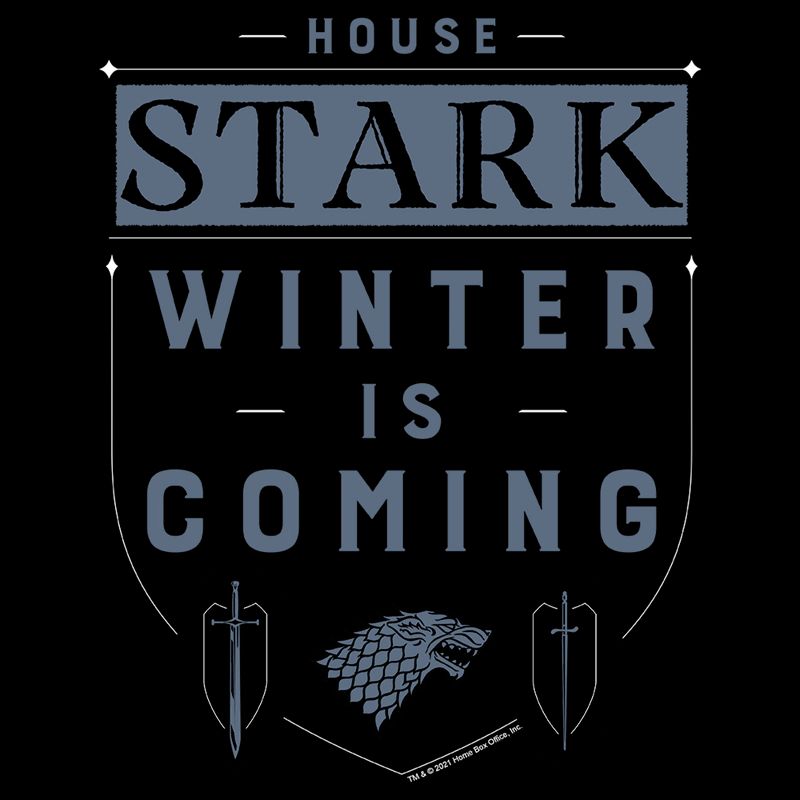 Men's Game of Thrones Winter Is Coming House Stark Badge T-Shirt, 2 of 6