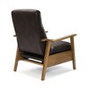 Asher Wood Arm Push Back Recliner Chair, Faux Leather with Light Ash Brown Finish & Channel Stitched Seat - 3 of 4