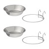 Pet Adobe Large Stainless Steel Hanging Pet Bowls for Crates, Kennels, and Pens - 48 oz., Set of 2 - 3 of 4