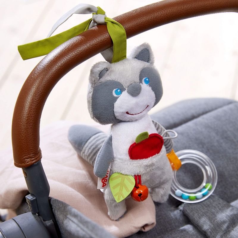 HABA Willie the Raccoon Soft Dangling Figure - for Car Seats, Strollers, Playpens, 4 of 6