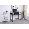 Vynxaria Modern Rustic Narrow Console Table - Black, 43.5"L x 23.5"W x 36"H, Thickened Particleboard/Metal Frame, for Entryway/Sofa/Hallway - 2 of 4