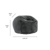 Kumasinova Round Bean Bag Lounger,Lazy Floor Sofa with Removable Covers for Living Room,Bedroom,Reading Room,Gray - 2 of 4