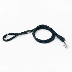 ZippyPaws Mod Essential Dog Leash, Durable Rope Leash with Leather Accents, 5 Ft Long, Black - 1 of 4