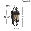 John Timberland Casa Marseille Vintage Rustic Outdoor Wall Light Fixture Veranda Bronze 19" Champagne Hammered Glass for Post Exterior Barn Deck House - image 4 of 4