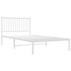 vidaXL White Metal Twin XL Bed Frame with Headboard, Heavy-Duty, Under-Bed Storage, No Mattress - 2 of 4