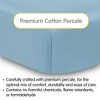 BreathableBaby Cotton Percale Fitted Sheet, For 52" x 28" Crib & Toddler Bed Mattress, Blue (2-Pack) - 2 of 4
