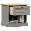 vidaXL Bedside Cabinet Accent Storage Solid Wood Pine - 3 of 4