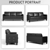 TYBOATLE Faux Leather Sofa 2 Set, Living Room Upholstered Sofa Couch, Mid Century Modern Couch Set with Wooden Legs for Living Room, Bedroom, Office - 4 of 4
