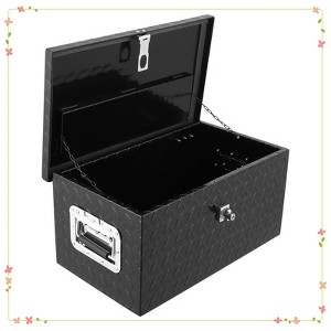 20 Inch Aluminum Diamond Plate Tool Box With Lock and Keys - 1 of 4