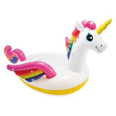 Intex 57291EP Giant Inflatable 8 x 5 Foot Mega Unicorn Island Ride On Swimming Pool Float