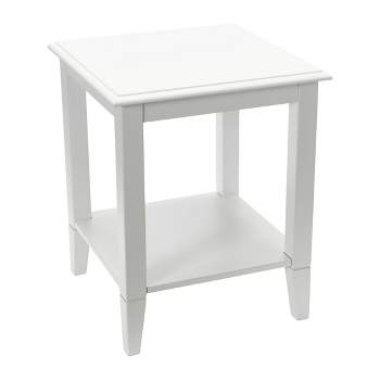 Storied Home Pleasantville End Accent Table White