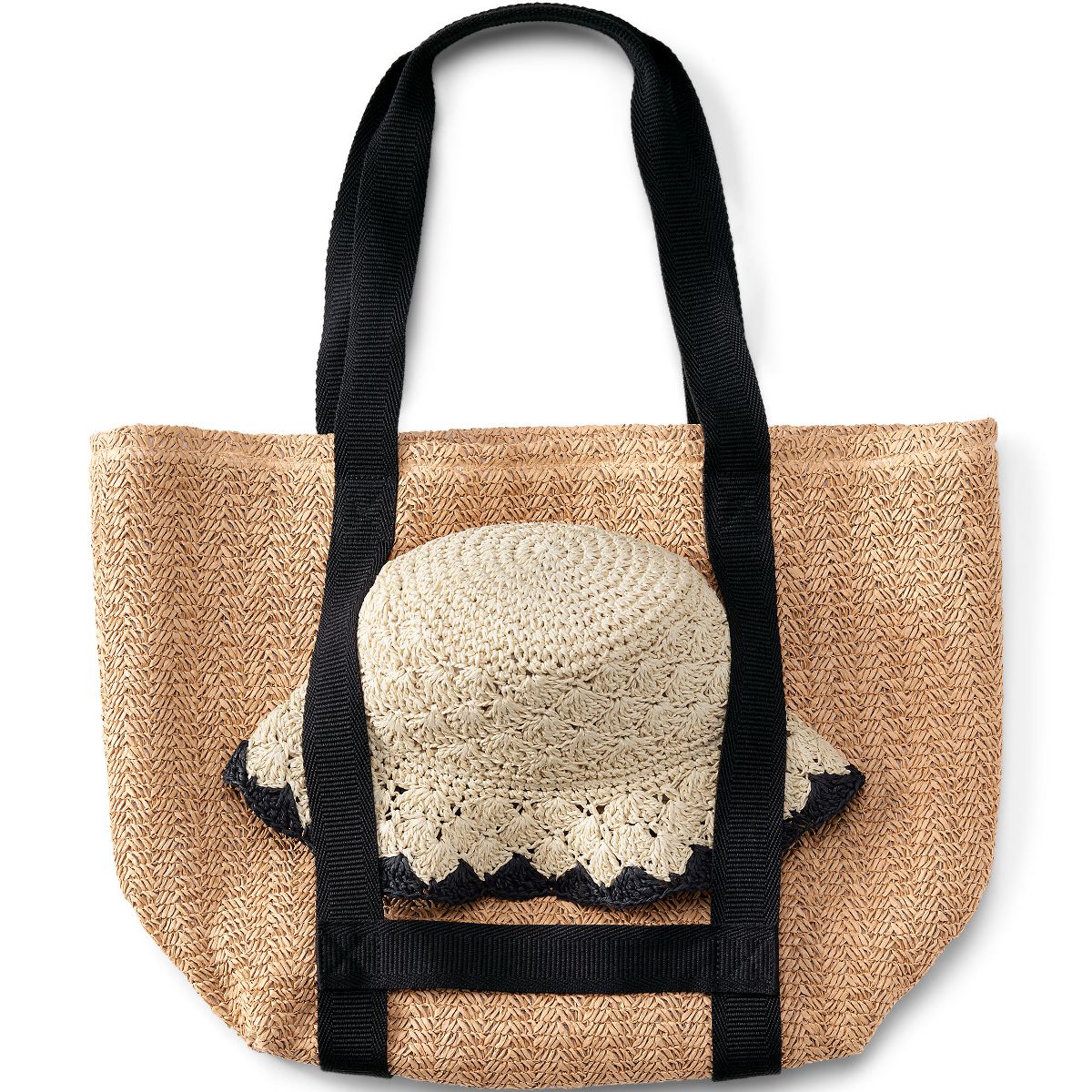 Lands' End Straw Tote Bag - thumbnail 10