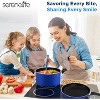 SereneLife Kitchenware Pots & Pans Set – Basic Kitchen Cookware, Black Non-Stick Coating Inside, Heat Resistant Lacquer (11-Piece Set) - 2 of 4