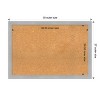 Amanti Art Vista Brushed Nickel Narrow Framed Corkboard, Natural Cork - 4 of 4