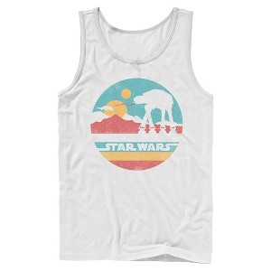 Men's Star Wars: The Empire Strikes Back AT-AT Retro Circle Tank Top - 1 of 4