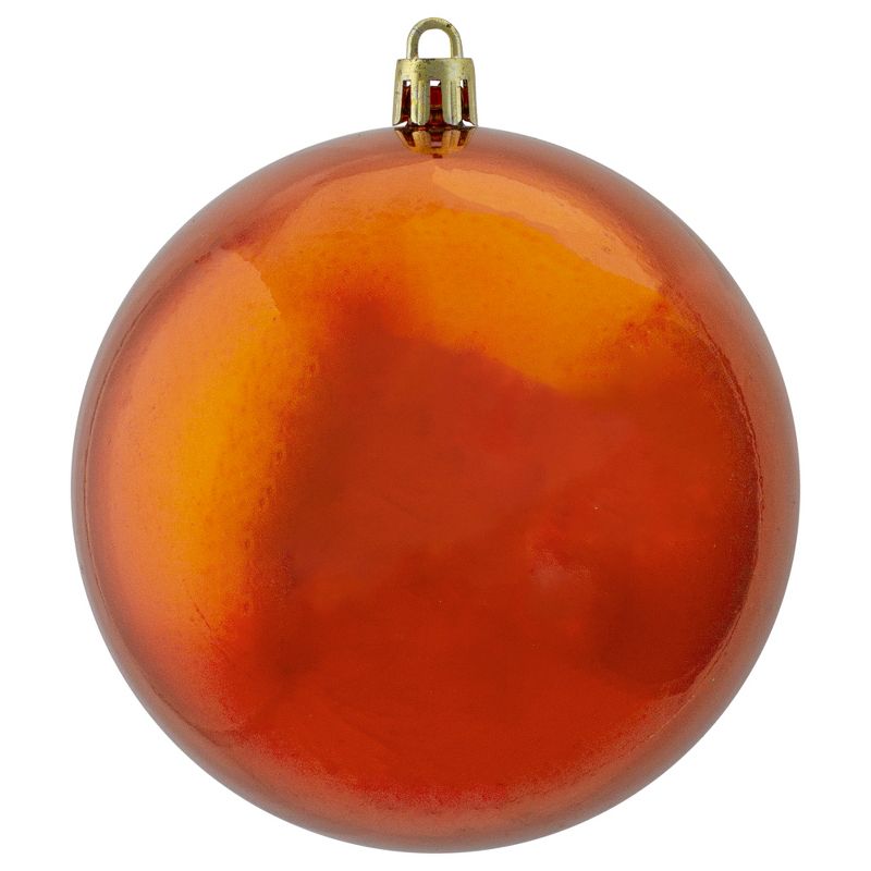 Northlight 12ct Shatterproof Shiny Christmas Ball Ornament Set 4" - Orange, 3 of 4