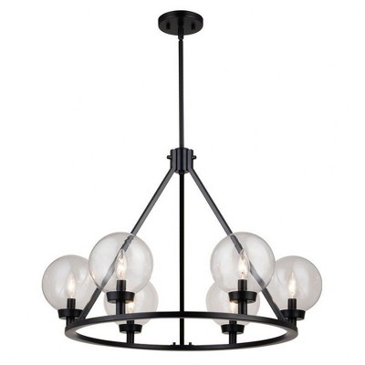 Vaxcel Lander 6 - Light Chandelier in  Matte Black