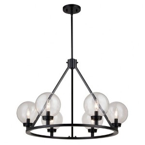 Vaxcel Lander 6 - Light Chandelier in  Matte Black - 1 of 4