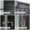Outdoor Storage Shed, Galvanized Metal Garden Tool Shed,   Garden Storage Cabinet, Rust-Proof Metal Tool Shed for Backyard - 3 of 4