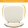 Bekrvio 26" Swivel Counter Height Bar Stools - Upholstered Faux Leather with Back, Bent Wood Legs, Mid Century Modern Kitchen Island Counter Stools - 4 of 4