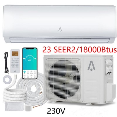 9000/12000/18000/24000/36000Btus Mini Split Air Conditioner 19/23 Seer2 With Heater System 115V/230V