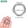 Unique Bargains Dream Catcher Stainless Steel Macrame Wreath Floral Round Metal O Rings 6 PCS - 3 of 4