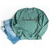 Simply Sage Market Embroidered Homebody Cursive Sweatshirt - 3 of 4