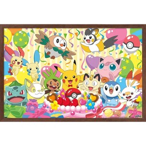 Trends International Pokémon - Birthday Party Framed Wall Poster Prints - 1 of 4