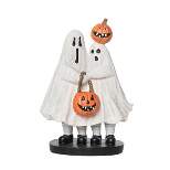 Gallerie II Ghost Costumes W/ Pumpkins Halloween Figure