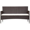 VidaXL 2 Piece Patio Lounge Set with Cushions Poly Rattan Gray - 4 of 4