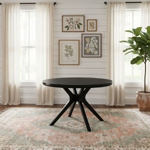 Cross Leg Round Dining Table (47in x 47in / 1194mm xm 1194mm) - 1 of 4